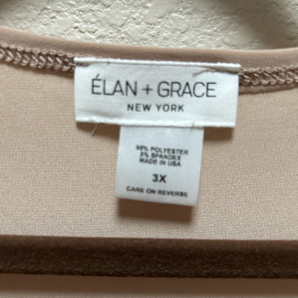 Elan and Grace NWT sz3x v neck ruffle front sleeveless top - Picture 3 of 5